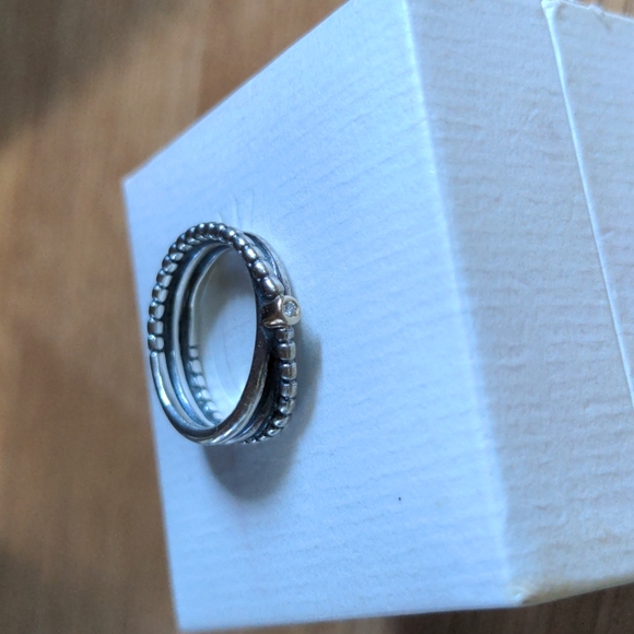 Pandora Her Majesty Ring and Pandora Kerry's Small Diamond Ring - Size 5.5 - Picture 6 of 11